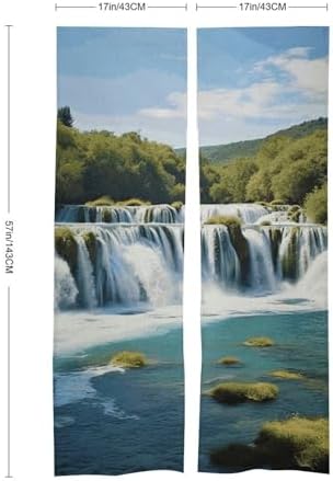 Krka River Waterfall Door Cover Curtain 57x17 Inches