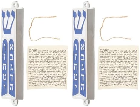 LUOZZY 2 Pcs Metal Mezuzah Scrolls Door Decor
