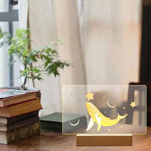 2 Pack Wooden Display Pedestal with Acrylic and LED Light