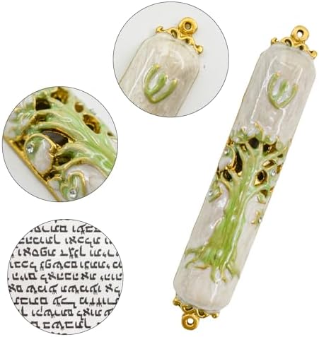 MrMrKura Green Mezuzah Door Scroll Holder