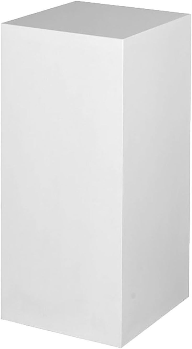 Round Risers for Displaying Merchandise Large Rectangular Pedestal Stand White 40cm Base