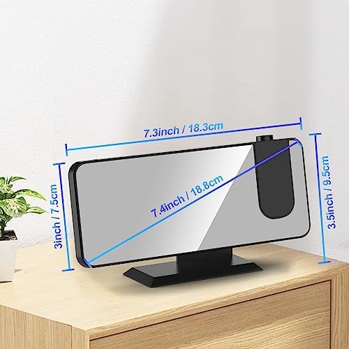 TAKRINK Projection Alarm Clock with Ceiling Projector and Dual Alarms