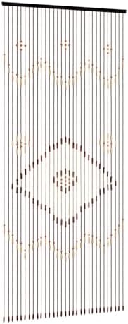 31 Wooden Bead Fringed Door Curtain 1