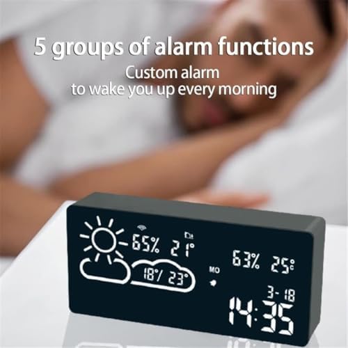 LED Smart Alarm Clock with Weather Forecast and WiFi Control