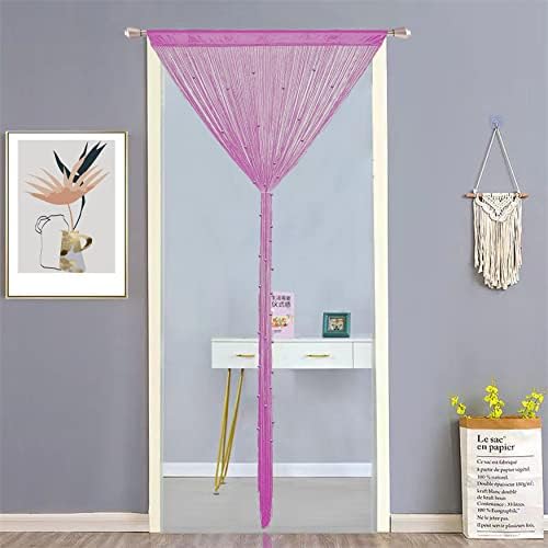 Beaded Curtain Door Decor with Rose Design