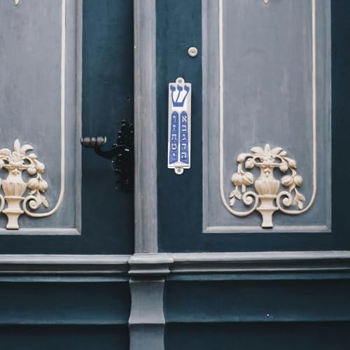 LOGOFUN 2pcs Metal Mezuzah for Door Blessing Decor
