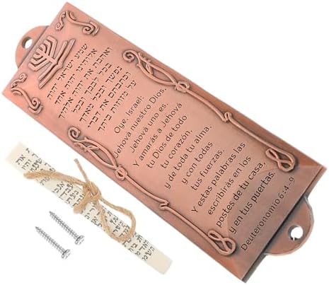 LOGOFUN Mezuzah with Scroll Metal Case Rose Gold