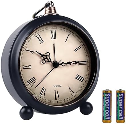 Retro Alarm Clock with Night Light and 3D Dial
