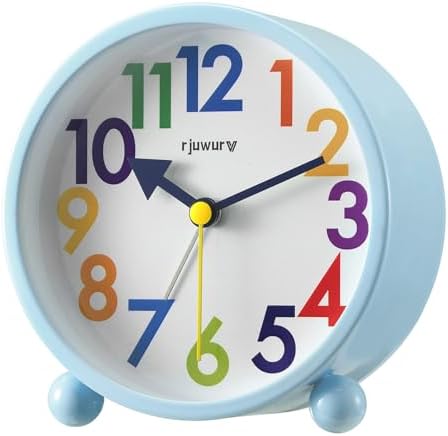 Metal Super Silent Beep Alarm Clock Ice Blue