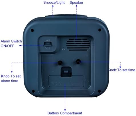 Tinload 55 Inch Large Analog Alarm Clock for Elderly