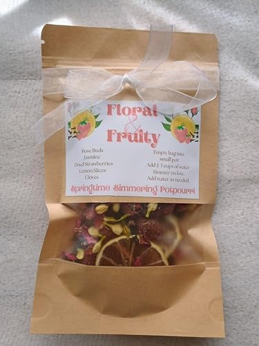 Floral Fruity Spring Simmer Potpourri Rose Jasmine Strawberry Lemon