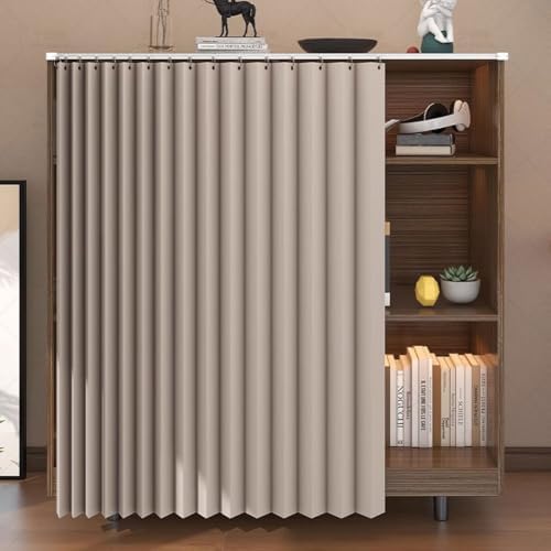 Temporary Door Curtain with Track Rail and Pleats