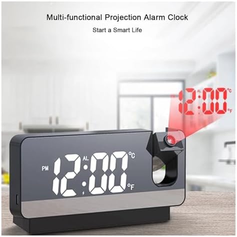 Digital Ceiling Projector Alarm Clock with Temperature Display