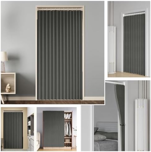 Blackout Curtains for Doorways and Closets Thermal Insulated Grey 59x94 Inch