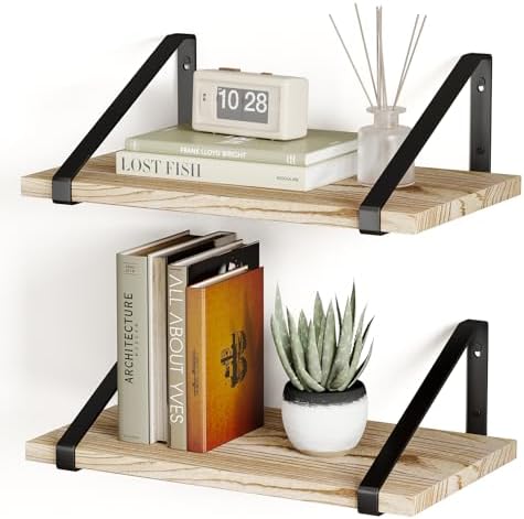 Fixwal 12 Inch Deep Floating Shelves for Home Decor