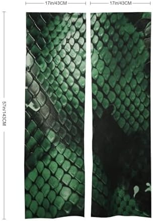 Green Snakeskin Door Cover Curtain 57x17 Inches