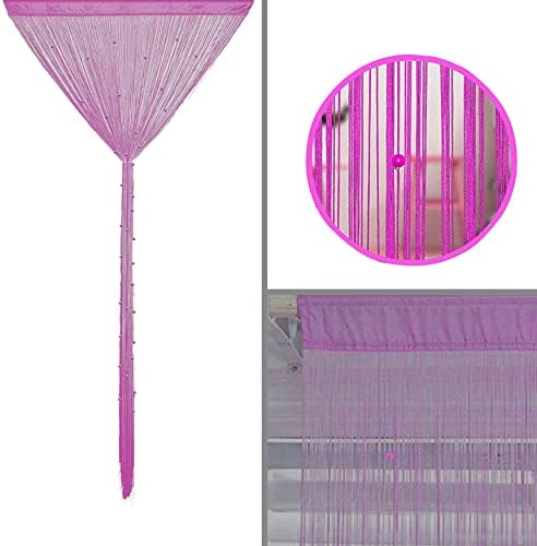 Beaded Curtain Door Decor with Rose Design