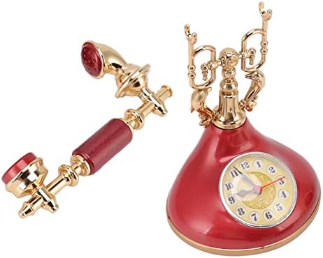 Retro Telephone Clock with Alarm and Large Numerals