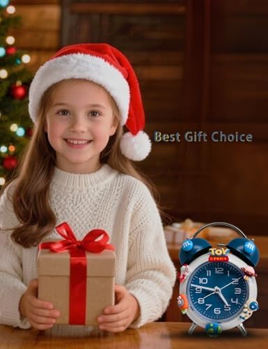 HYLING Alarm Clock for Kids with DIY Astronaut Sticker Blue