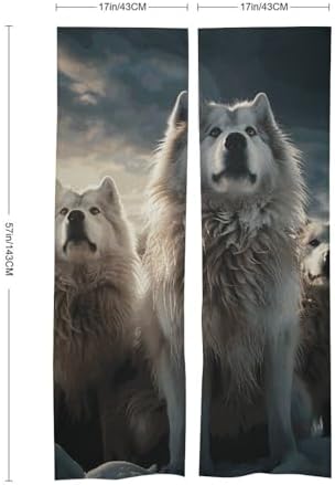 Wolf Tribe Door Cover Curtain 57x17 Inches