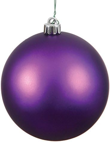 Vickerman 275 Inch Christmas Ornament Ball Plum Matte Finish 12 Pack