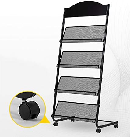 GENMO Iron Simple Floor-Standing Magazine Display Rack - Black 1