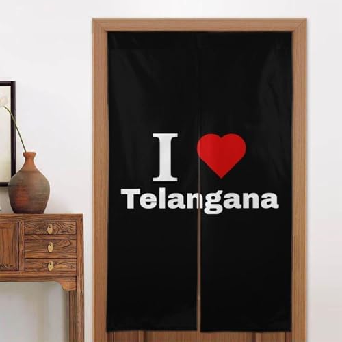 MULIHU I Love Telangana Blackout Curtains 34x56in Door Panel