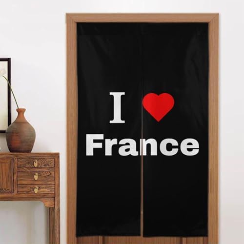 I Love France Blackout Curtains for Doorways