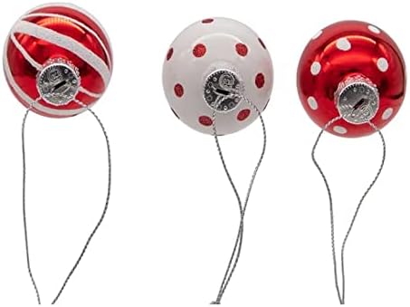 Kurt S Adler 40MM Glass Ball Ornaments 9-Piece Set
