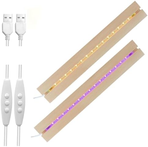 LED Light Base for Acrylic 2 Pcs 1181 Inch Wooden Display Pedestal