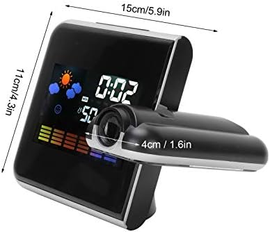 Projection LED Alarm Clock with Thermometer and Weather Forecast