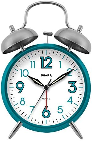 Sharp SPC851 Twin Bell Alarm Clock Teal