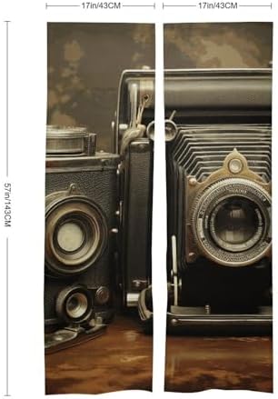 Old Camera Door Cover Curtain 57x17 Inches