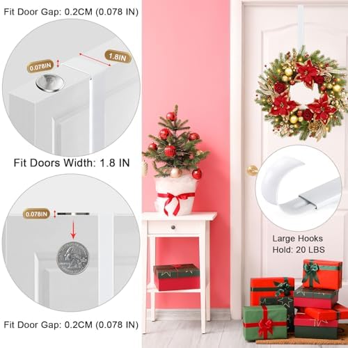Adjustable Wreath Hanger for Front Door 20 lbs