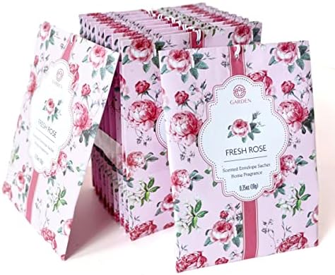 Fresh Rose Scented Sachets 12 Pack Long Lasting