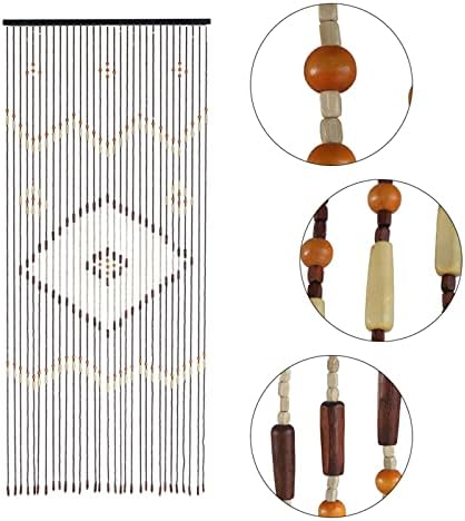 CNCEST Wooden Bead Curtain 31 Lines Panel