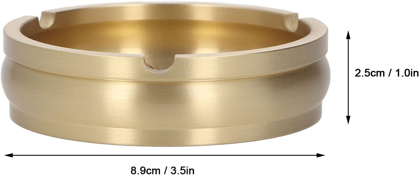 Joyzan Durable Brass Cigarette Ashtray with 3 Slots