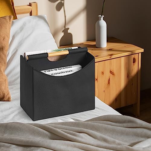 Neateam Foldable Magazine Holder with Handle Black