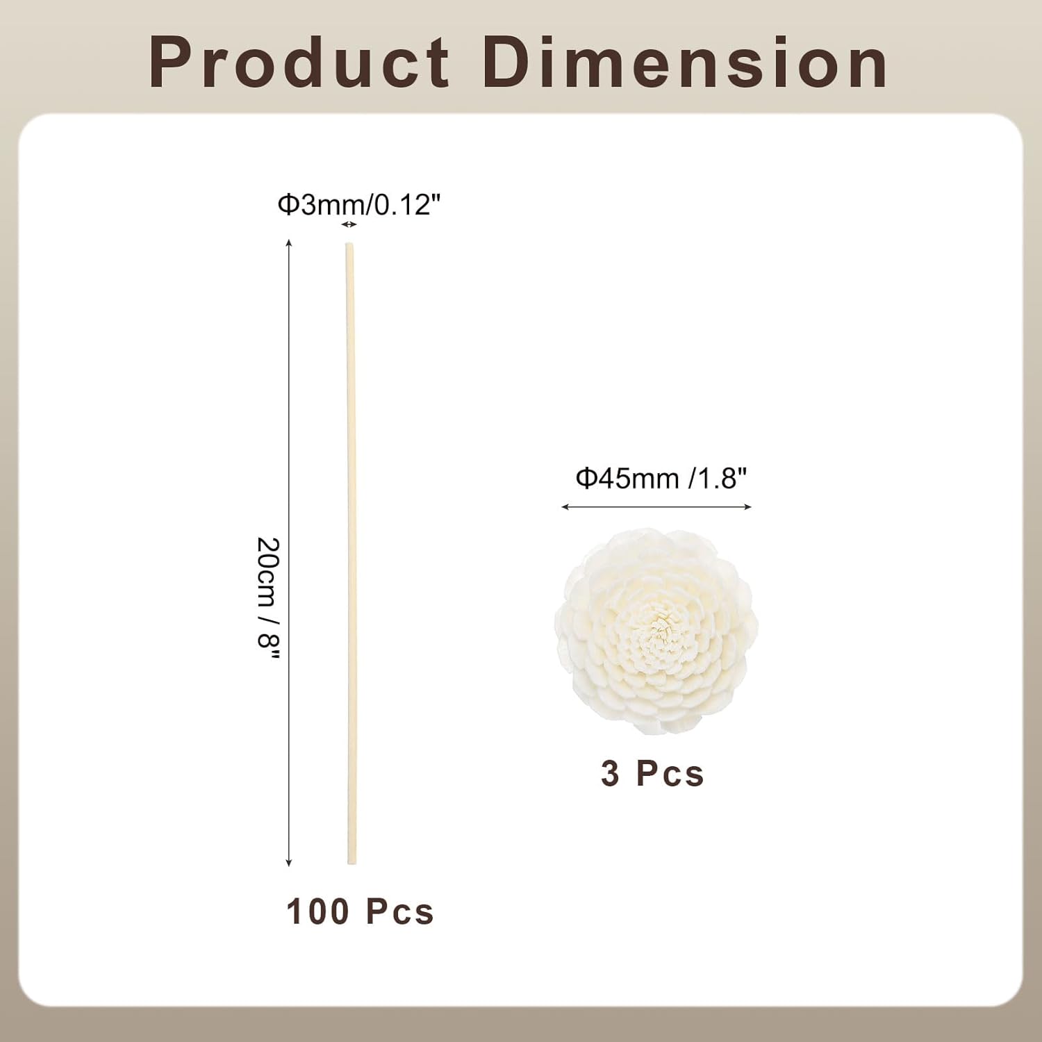 Uxcell 103Pcs Reed Diffuser Sticks Set