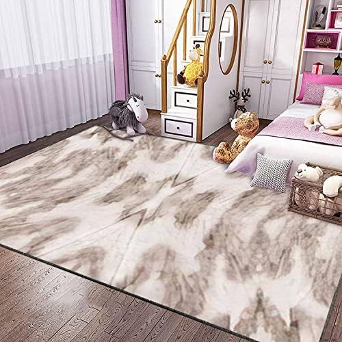 Modern 3D Area Rug With Abstract Bohemian Stripe Mauve Design