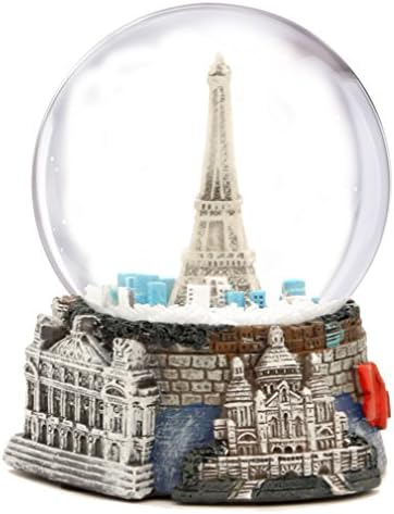 Paris Eiffel Tower Snow Globe Decor 35 Inches Tall
