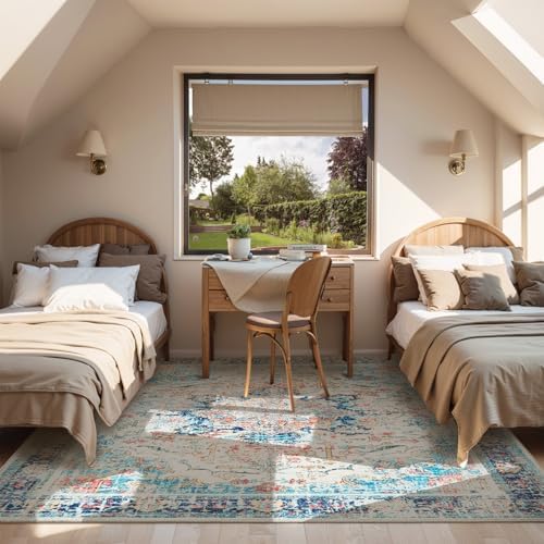 Topllen Washable Area Rug 5x7ft Boho Style 1