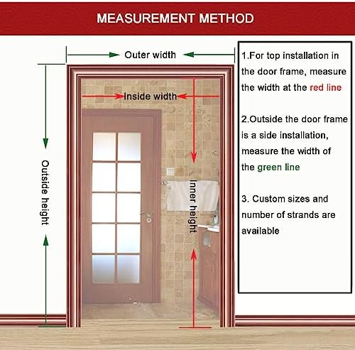 Wooden Beaded Bamboo Door Curtain with 90 Strings