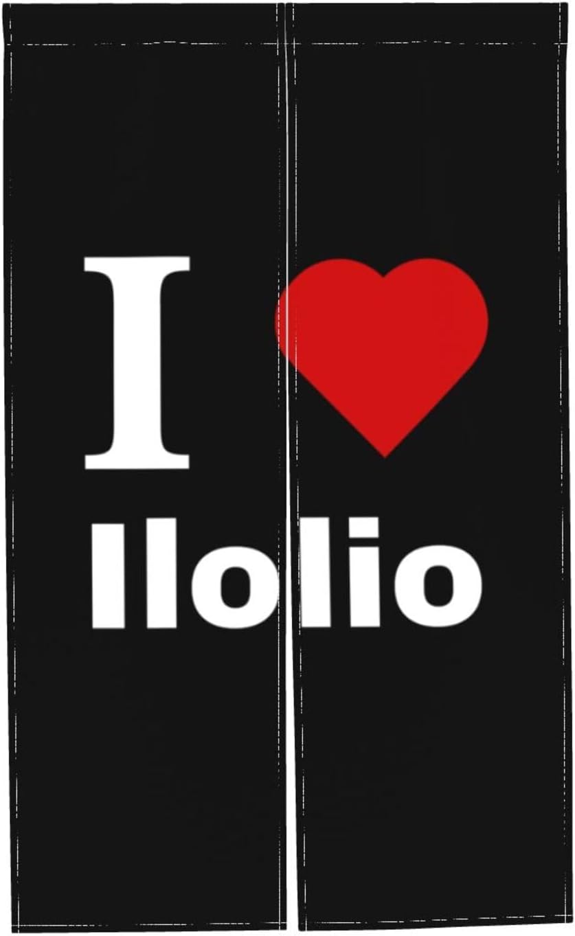 I Love Ilolio Blackout Curtains 34x56in Door Partition