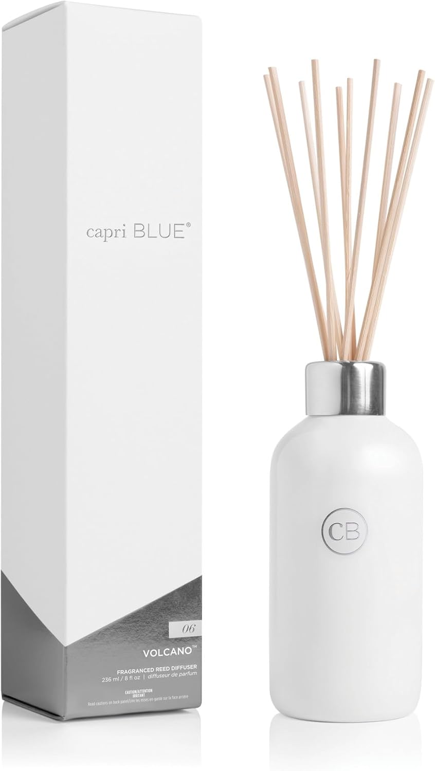 Capri Blue Volcano Reed Diffuser Set - 8 Fl Oz White