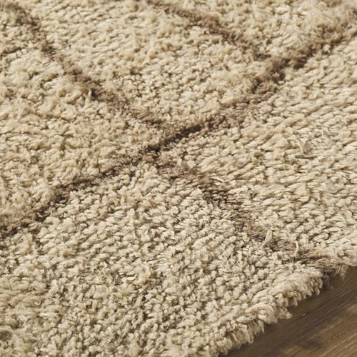 Chesna Bohemian Transitional Runner Rug - Beige Taupe Sandstone 26 x 8