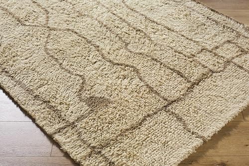 Chesna Bohemian Transitional Runner Rug - Beige Taupe Sandstone 26 x 8