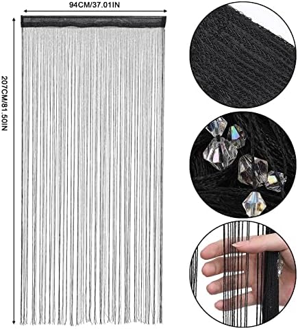 DULRLLY Door String Curtain with Sparkle Beads