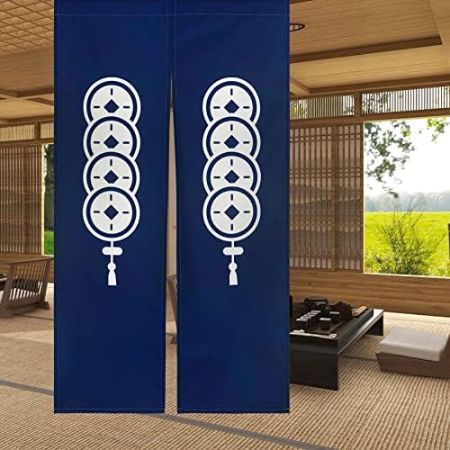 LIGICKY Japanese Noren Curtain Door Divider 335x59 Inch Navy Blue