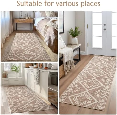 Boho Kitchen Runner Rug 2x10 Morroccan Trellis Design